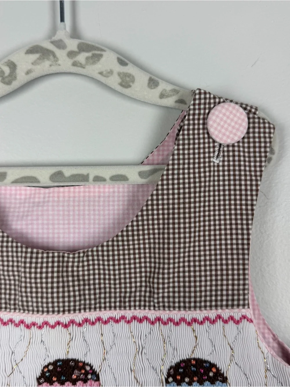 Beaux et Belles New Orleans Smocked Sleeveless Dress Cupcake Birthday Size 4